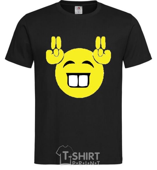 Men's T-Shirt FRIENDLY SMILE black фото