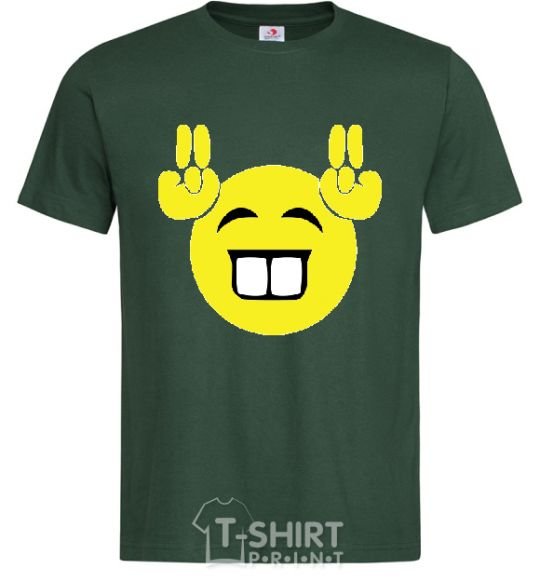 Men's T-Shirt FRIENDLY SMILE bottle-green фото