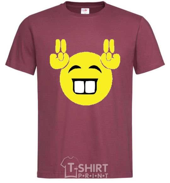 Men's T-Shirt FRIENDLY SMILE burgundy фото