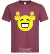 Men's T-Shirt FRIENDLY SMILE burgundy фото