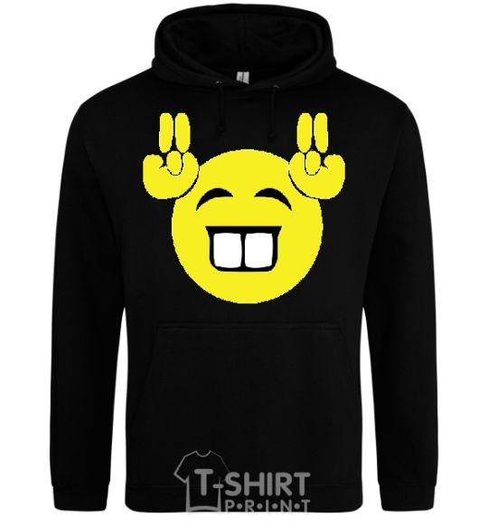 Men`s hoodie FRIENDLY SMILE black фото