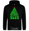 Men`s hoodie NEW YEAR TREE 2020 black фото