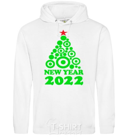 Мужская толстовка (худи) NEW YEAR TREE 2020 Белый фото