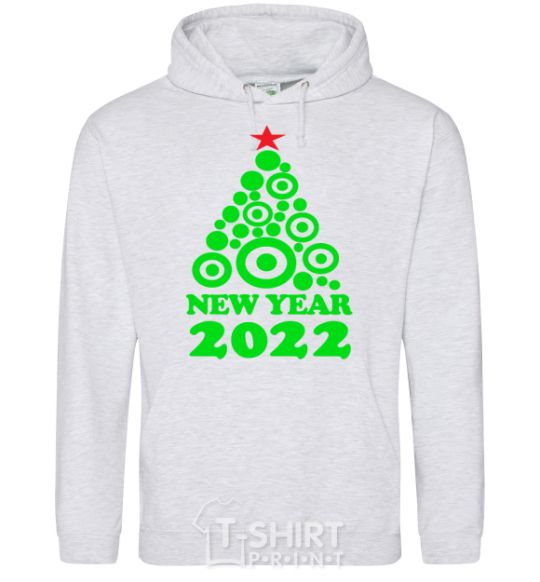 Men`s hoodie NEW YEAR TREE 2020 sport-grey фото