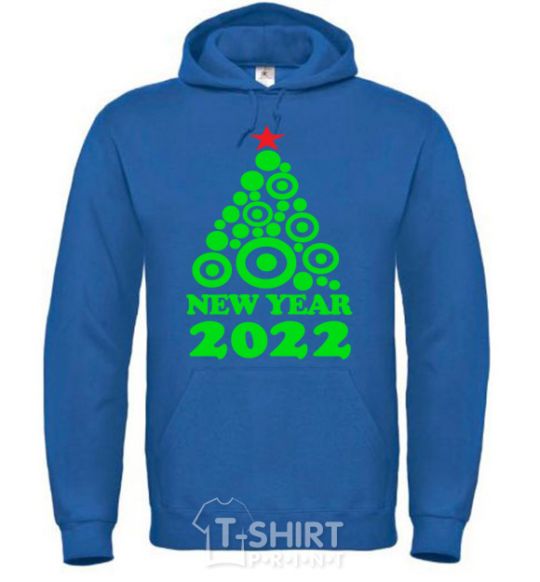 Men`s hoodie NEW YEAR TREE 2020 royal фото