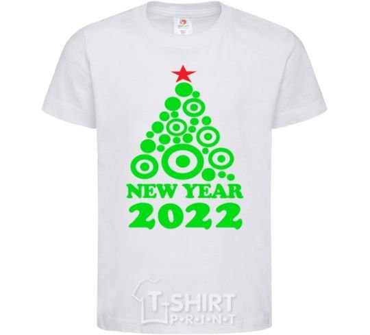 Kids T-shirt NEW YEAR TREE 2020 White фото