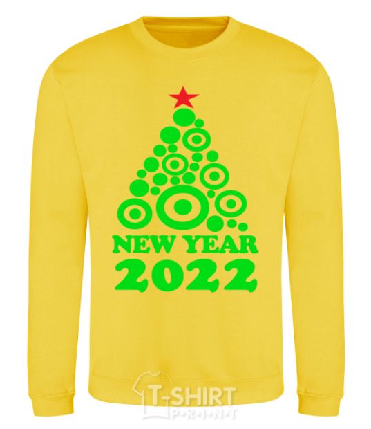 Sweatshirt NEW YEAR TREE 2020 yellow фото