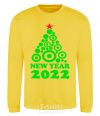 Sweatshirt NEW YEAR TREE 2020 yellow фото