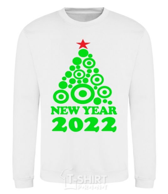 Свитшот NEW YEAR TREE 2020 Белый фото