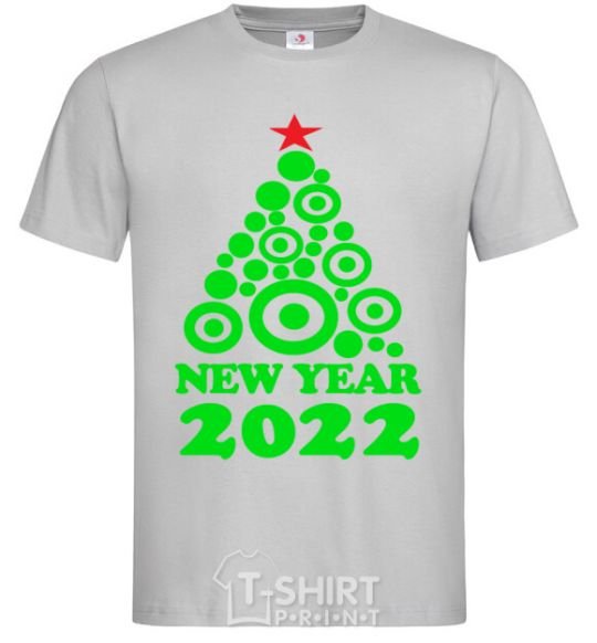 Men's T-Shirt NEW YEAR TREE 2020 grey фото