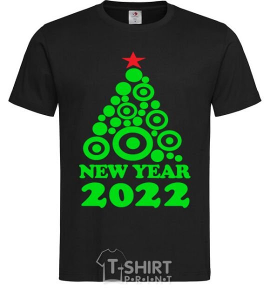 Men's T-Shirt NEW YEAR TREE 2020 black фото