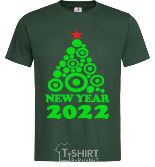 Men's T-Shirt NEW YEAR TREE 2020 bottle-green фото