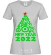 Women's T-shirt NEW YEAR TREE 2020 grey фото