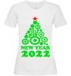 Women's T-shirt NEW YEAR TREE 2020 White фото