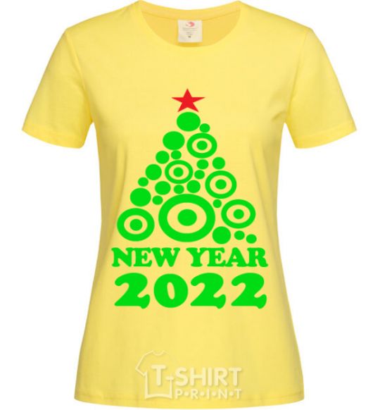 Women's T-shirt NEW YEAR TREE 2020 cornsilk фото