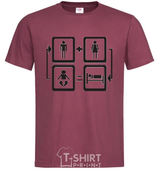 Men's T-Shirt CLOSED CIRCLE burgundy фото