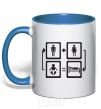 Mug with a colored handle CLOSED CIRCLE royal-blue фото