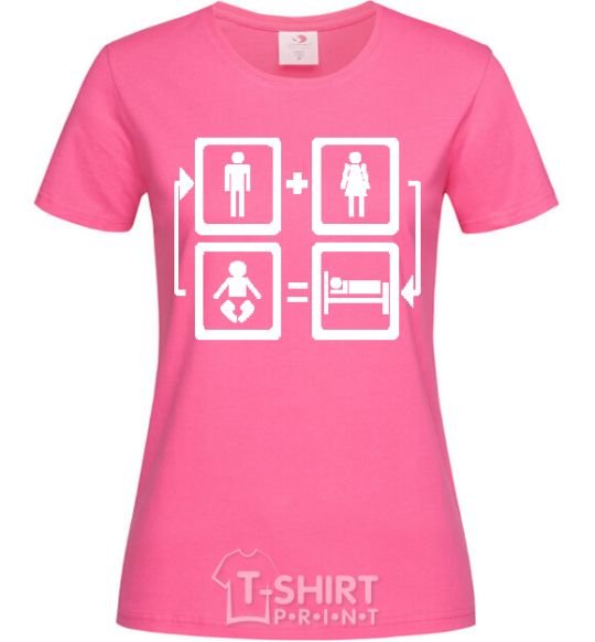 Женская футболка ЗАМКНУТЫЙ КРУГ Ярко-розовый фото