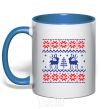 Mug with a colored handle HUNTERS royal-blue фото