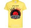 Kids T-shirt LETS START NEW YEAR 2020 cornsilk фото
