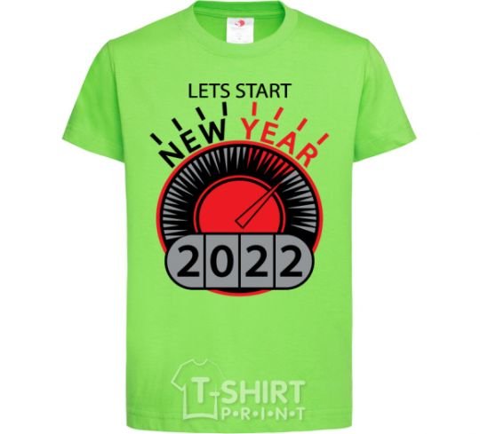 Kids T-shirt LETS START NEW YEAR 2020 orchid-green фото