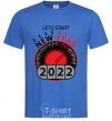 Мужская футболка LETS START NEW YEAR 2020 Ярко-синий фото