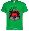 Мужская футболка LETS START NEW YEAR 2020 Зеленый фото
