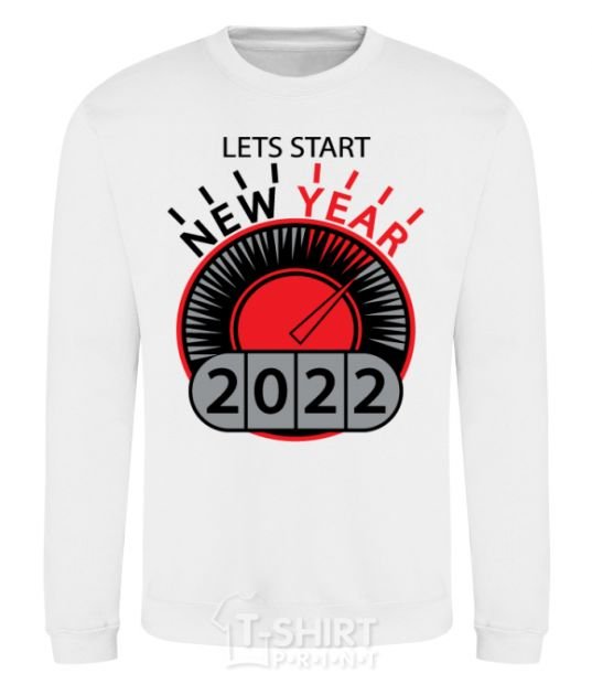 Sweatshirt LETS START NEW YEAR 2020 White фото