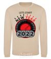 Sweatshirt LETS START NEW YEAR 2020 sand фото