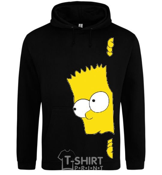 Men`s hoodie BART IS LOOKING black фото