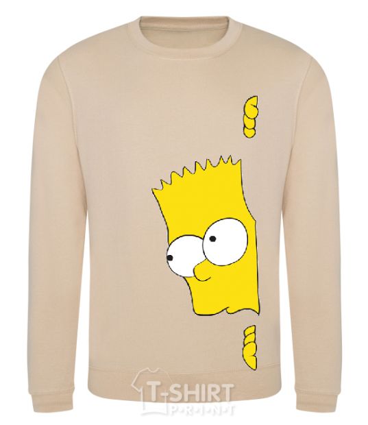 Sweatshirt BART IS LOOKING sand фото