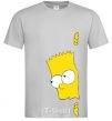 Мужская футболка BART IS LOOKING Серый фото