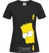 Women's T-shirt BART IS LOOKING black фото