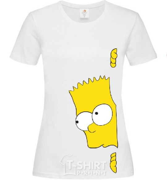 Women's T-shirt BART IS LOOKING White фото