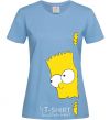 Women's T-shirt BART IS LOOKING sky-blue фото