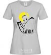 Women's T-shirt BATMAN MOON grey фото