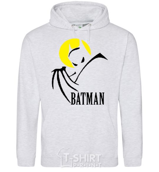 Men`s hoodie BATMAN MOON sport-grey фото