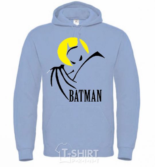 Men`s hoodie BATMAN MOON sky-blue фото