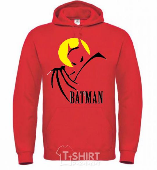 Men`s hoodie BATMAN MOON bright-red фото