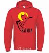 Men`s hoodie BATMAN MOON bright-red фото