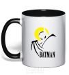 Mug with a colored handle BATMAN MOON black фото