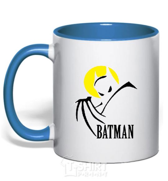 Mug with a colored handle BATMAN MOON royal-blue фото