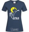 Women's T-shirt BATMAN MOON navy-blue фото