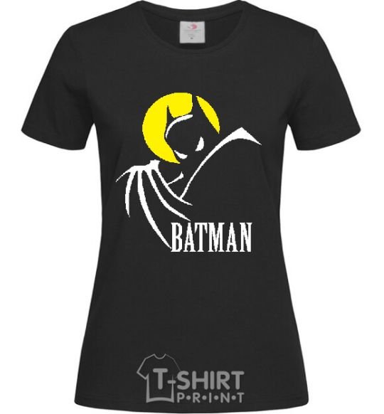 Women's T-shirt BATMAN MOON black фото