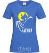 Women's T-shirt BATMAN MOON royal-blue фото