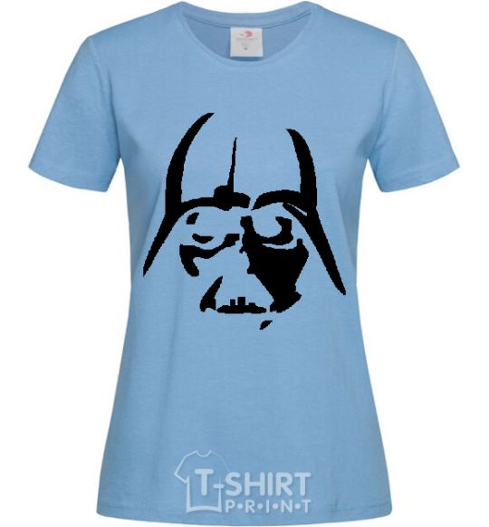 Women's T-shirt DARTH VADER the dark side sky-blue фото
