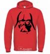 Men`s hoodie DARTH VADER the dark side bright-red фото