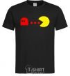 Men's T-Shirt Pacman is chasing black фото