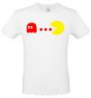 Men's T-Shirt Pacman is chasing White фото