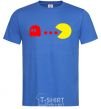 Men's T-Shirt Pacman is chasing royal-blue фото